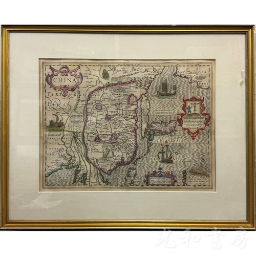  Chinese Map (17th Century)　中国地図（17世紀）From Mercator-Hondius Atlas（Latin edition of 1623）